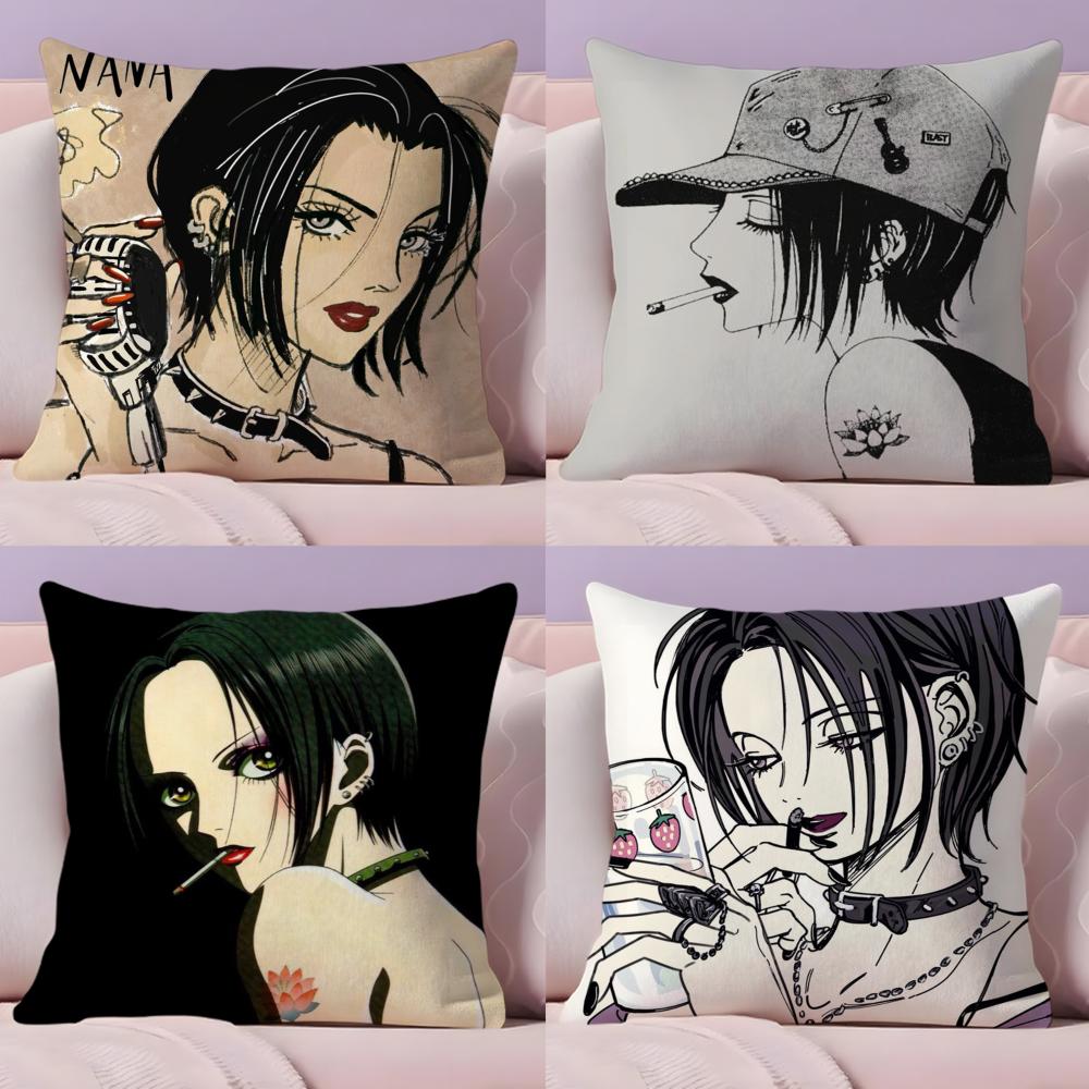 New Arrival N-Nana Anime Cushion Cover Plush Fabric Soft Double-Sided Printed Sofa Warm Winter Home Gift Pillow Cover