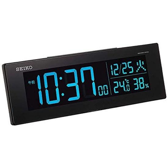 Seiko Clock tabletop alarm radio-controlled digital AC type color LCD Series C3 01 black body size BC406K