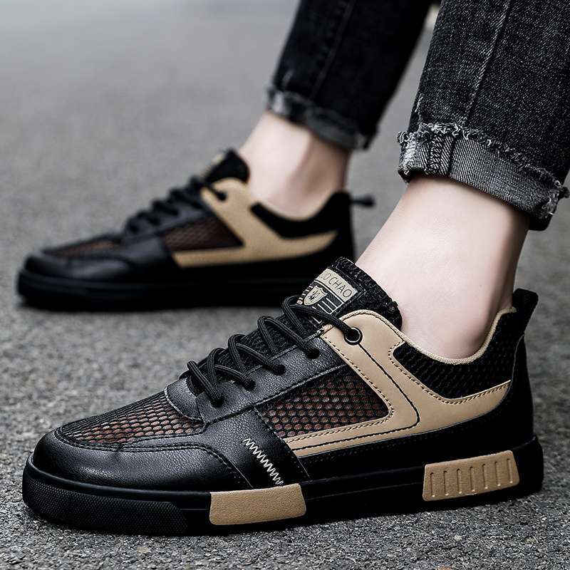 Men's shoes 2025 new summer breathable mesh thin sports and leisure board shoes student trend versatile little white tide shoes