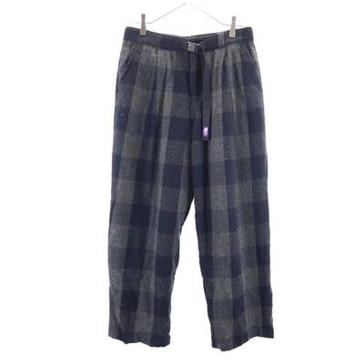 NT5867N Wool Blend Check Outdoor Pants WM Gray Women Used