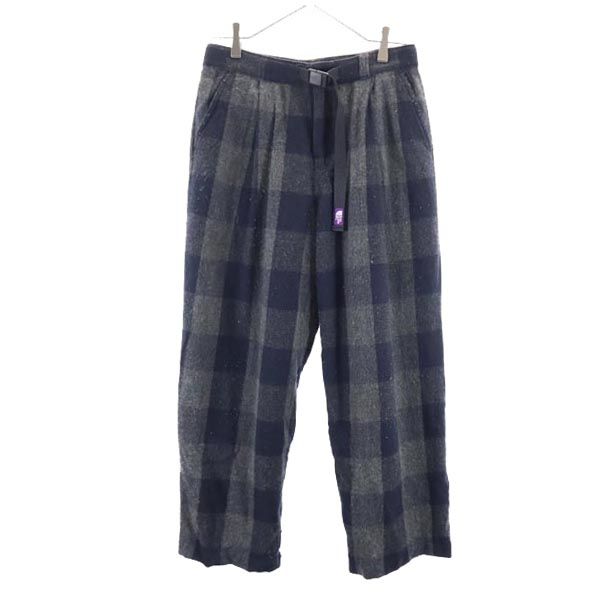 The North Face NT5867N Wool Blend Check Outdoor Pants WM Gray Women Used