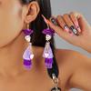 Rice Bead Halloween Earrings Tassel Ear Jewelry Accessories Trendy Pumpkin Earrings  Party