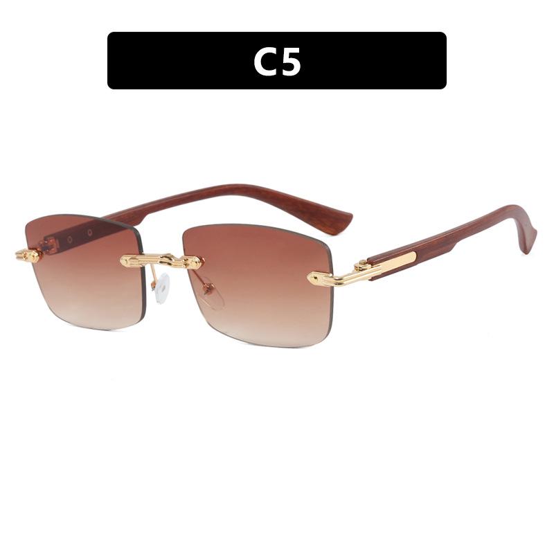 2024 Men's Trendy Square Frameless Sunglasses with UV Protection