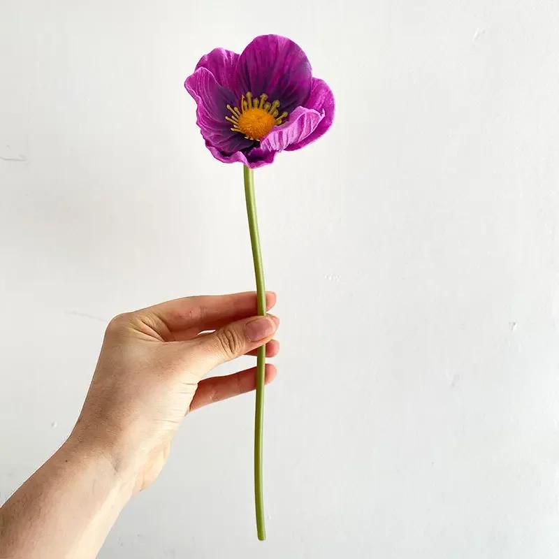 5/1PC 29CM PU Mini Poppy Flower Artificial Flower Ins Home Decoration Poppy Beauty Photography Props Ornaments Simulation Plants