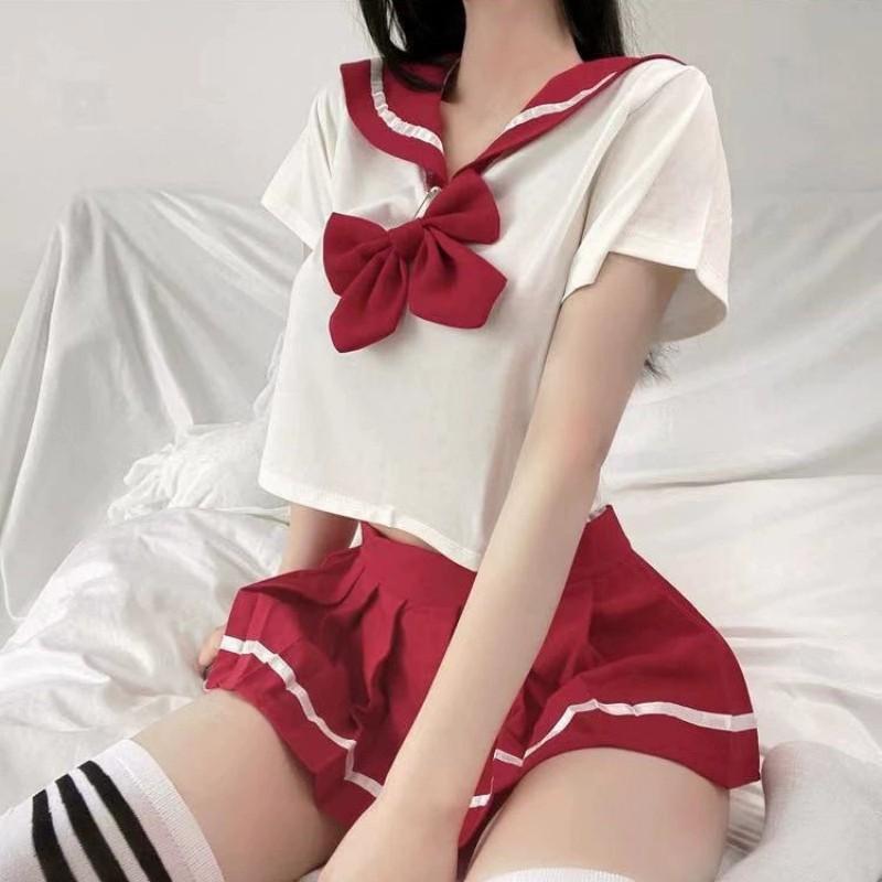 Hot New Japanese Korean Version of School Student Uniform Cosplay Costume Student Girl Pleated Skirt Sex Play Costume