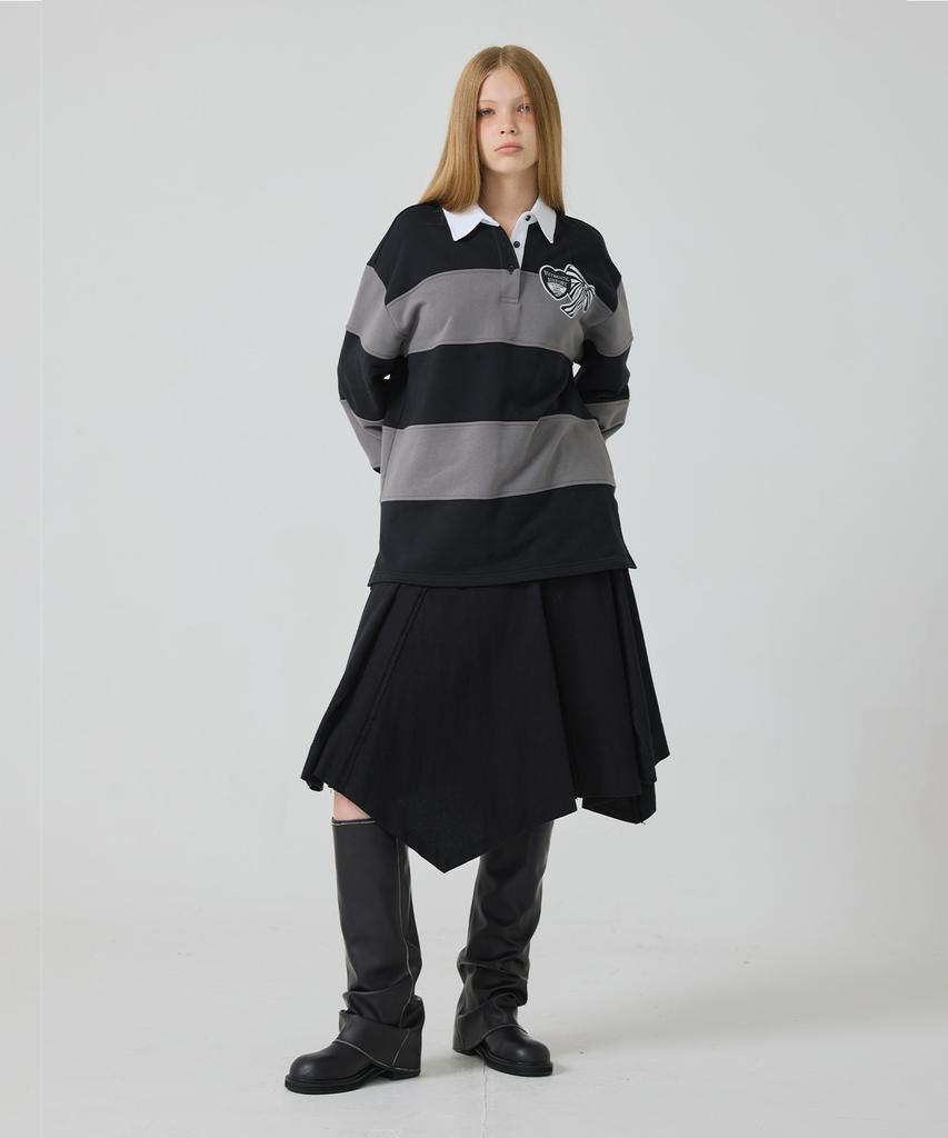 Yusentig Graphic Striped Collar Shirt Aw5Ae65220
