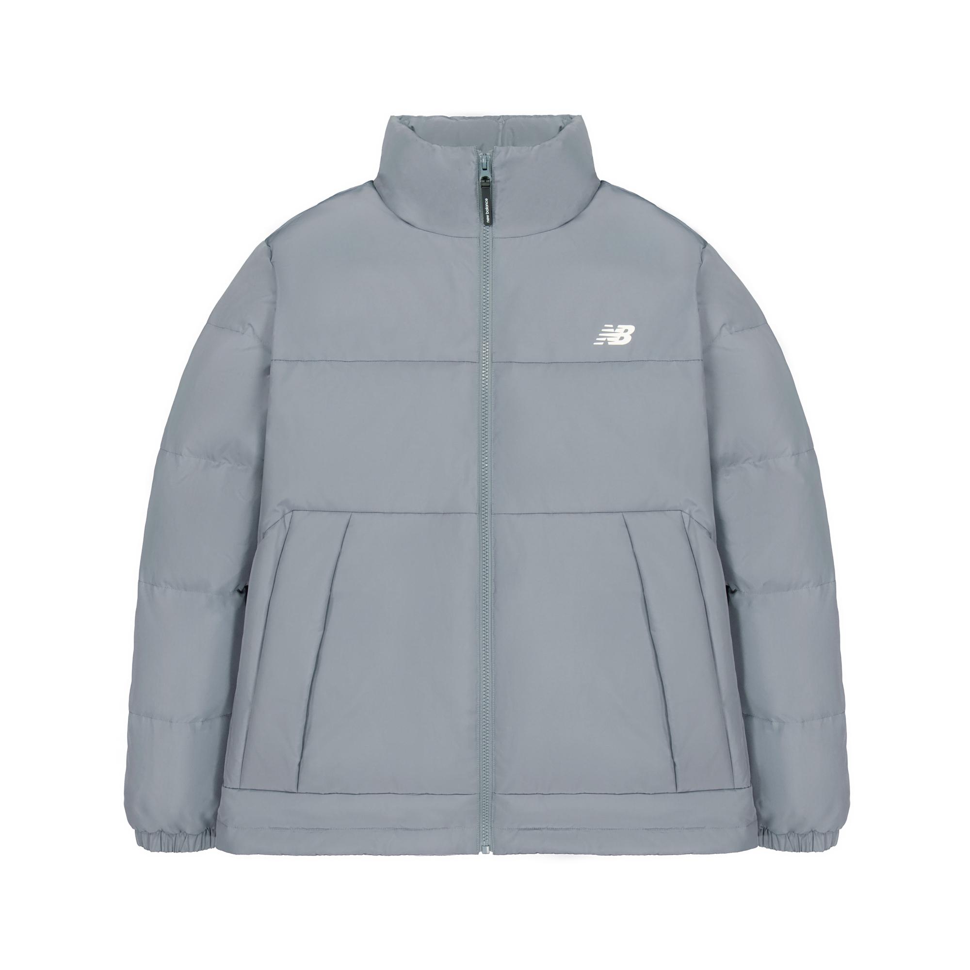 New Balance Down Jackets Men s Gray Blue Stand Collar Thin Other AMJ53362-TTM L