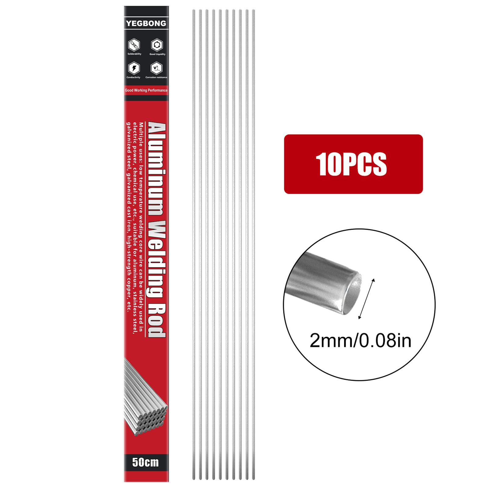 

10/20 шт. легкоплавкие универсальные сварочные стержни из стали, алюминия, меди, железа, металлическая порошковая сварочная проволока, порошок не нужен 50cm*2.0mm（10pcs）