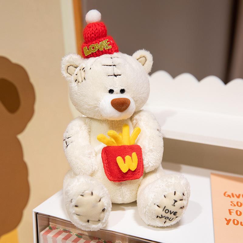 Cute cute dressed teddy bear doll plush toy bear hug bear doll children companion doll