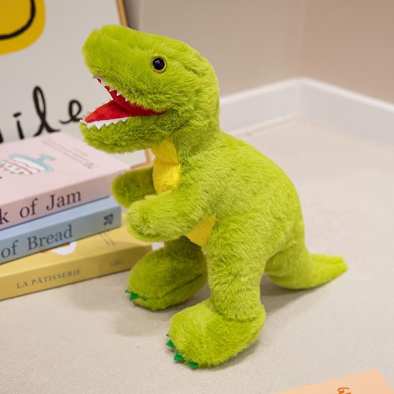 Cartoon Glowing Dinosaur Triceratops Doll Plush Toys Tyrannosaurus Rex Long Necked Dragon Doll Children Comforting Rag Doll