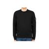 STONE ISLAND Ss22 Compass Patch Solid Color Pullover Sweater Men Sweater Black 7615502B0-V0029