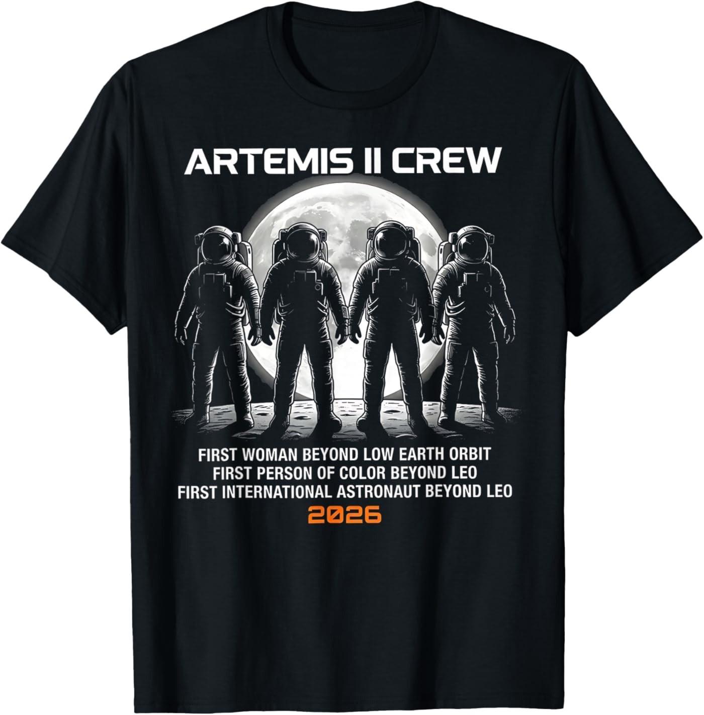 Artemis 2 Astronaut Moon Landing T-Shirt S разноцветный