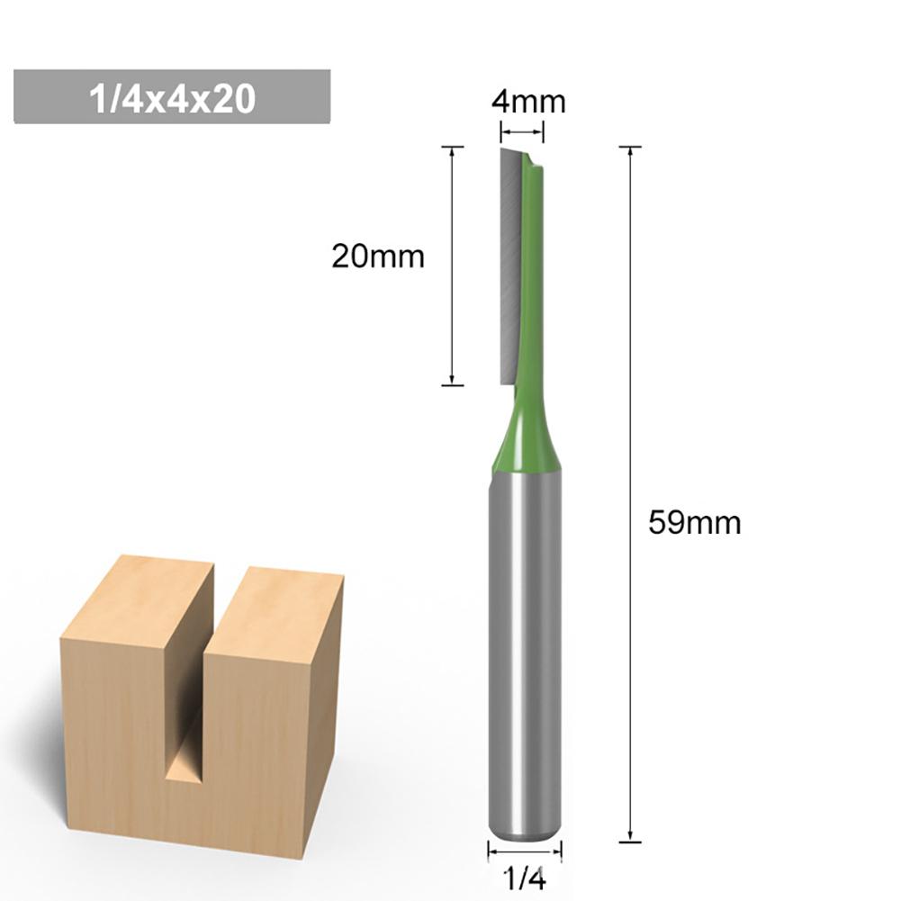 7Pcs 2Flute Clean Straight Bit Woodworking Tools Router Bit Set For Wood Tungsten Carbide Endmill Milling Cutter 1/4" 6mm Shank