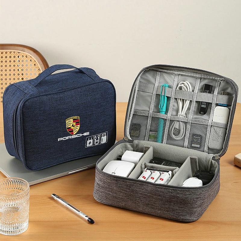 Borsa Portaoggetti Multi-Funzione per Auto Impermeabile Portatile Grande Custodia Per Porsche Panamera Cayenne Taycan 911 718 Macan Carrera-GT 928 94
