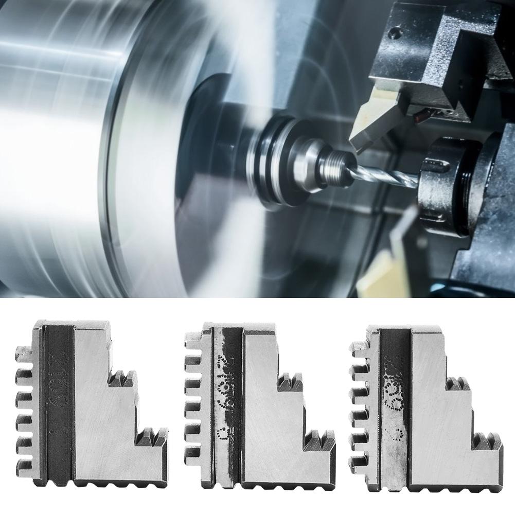 K11-125 3 PCs External Jaw Chuck High Strength   Life Life Jaw Compact Practical Design for Mechanical Work