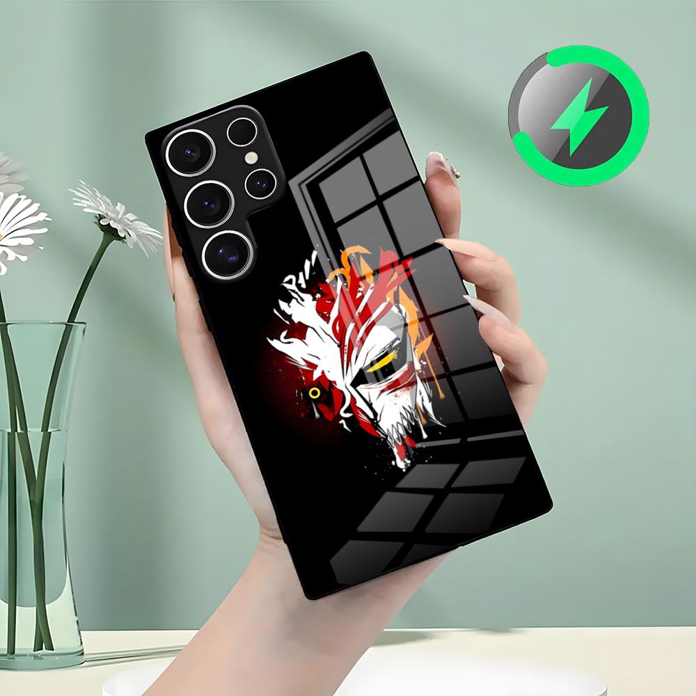 

B-Bleach Phone Case For Samsung S26 S25 S24 S23 S22 S21 S20 Edge Ultra Plus FE For Magsafe Glass Case Galaxy S21 FE