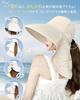 UV Protection Hat for Women Wide Full UV Protection Up To the Ponytail Face Slimming Chin Large Sun UV Protection UV Cut Sun Hat for Hiking [Yotonna]