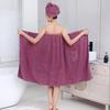 Pineapple Grid Strapless Bathrobe: Thick Absorbent Coral Fleece Towel for Adults, Home Use, Wear or Wrap