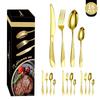 16/32/48Piece Food-Grade Stainless Steel Flatware Sets, Premium Mirror Finished Cutlery, Tableware for Home Kitchen & Restaurant