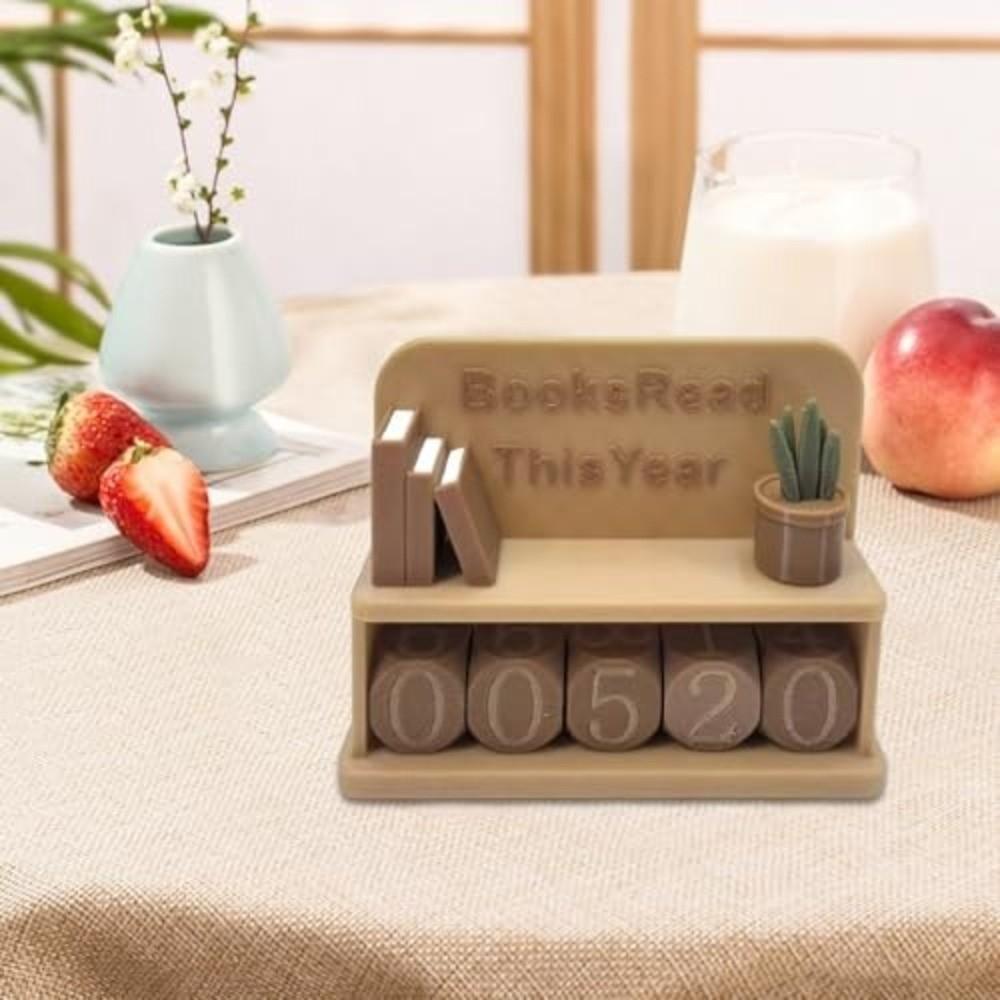 3D Printed Reading Counter Books Read This Year Sign Book Tracker New Bookshelf Decor  Office Decor