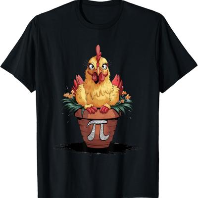 Math Lover Geek 3.14 Funny Chicken Pot PI Day T-Shirt