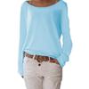 Solid Color Knitted Women's T-shirt Top Base Shirt