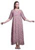 Bimba Lavender Butterflies Printed Nightgowns Maxi Sleepwear for Women Long Sleep Dress