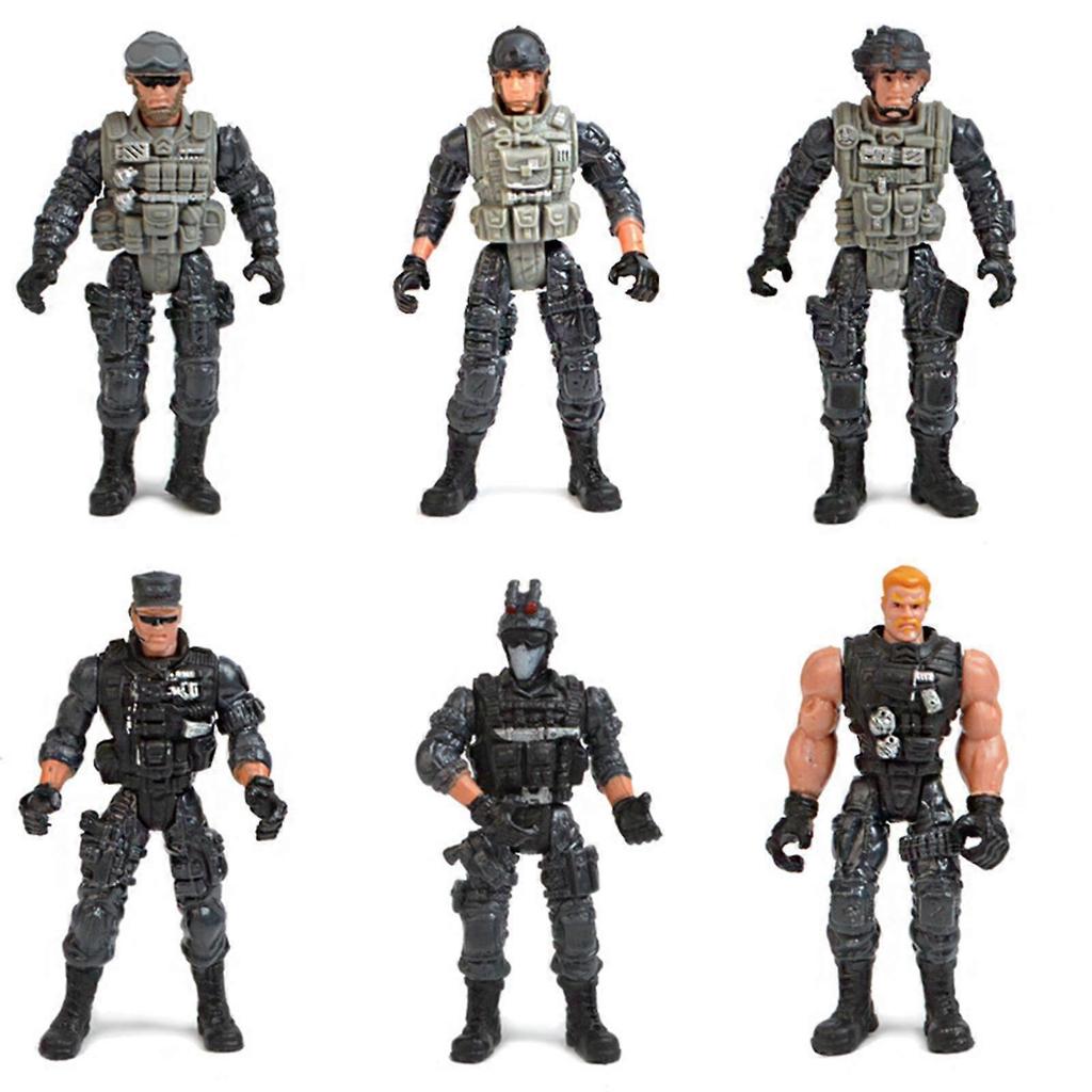 6 Pieces Special Forces Army Men Figures Toy Army Men Set for Kids Boys Gift