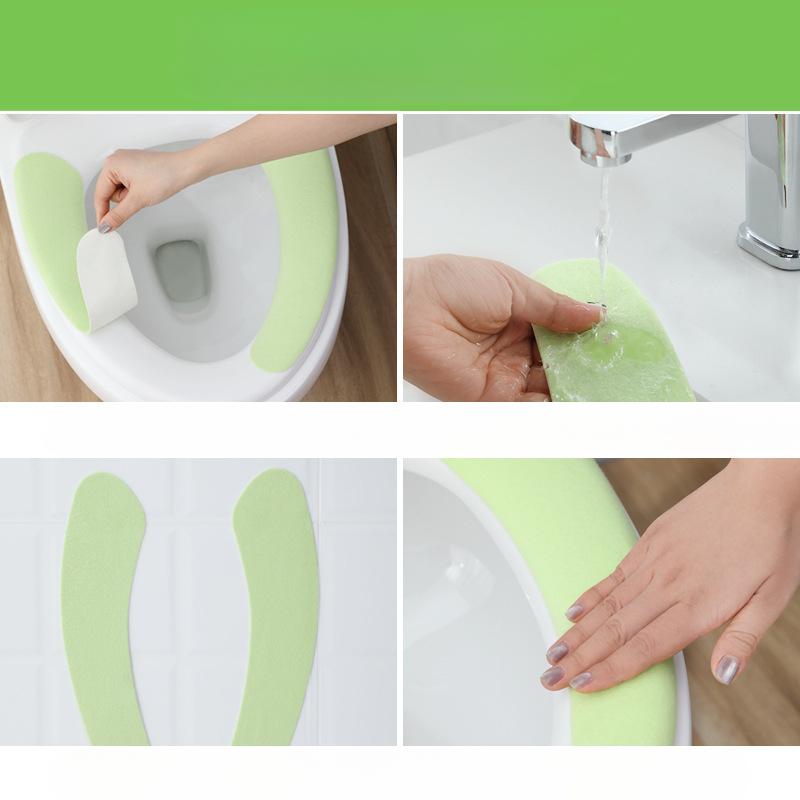 Toilet Seat Cushion Household Four Seasons Paste Washable Toilet Cushion Toilet Cushion Toilet Cover Batch