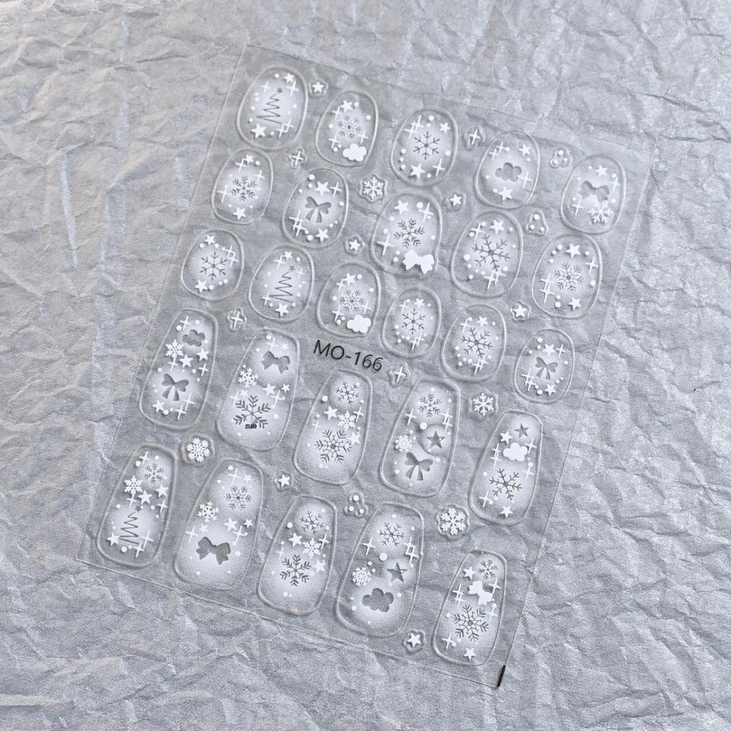 Japanese Airbrush Snowflake Nail Art Hollow Stickers
