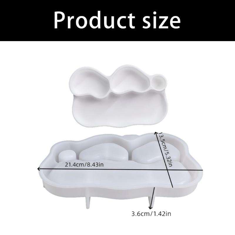 Heart Shape Silicone Decorative Plate Mold Handmade Molds for Resin Jewelry Tray and Home Ornament Craft Projects