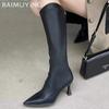 Pointed Toe Women High Boots High Heels Elegant Shoes 2025 Trend Winter New Brand Pumps Knee High Goth Fashion Botas De Mujer