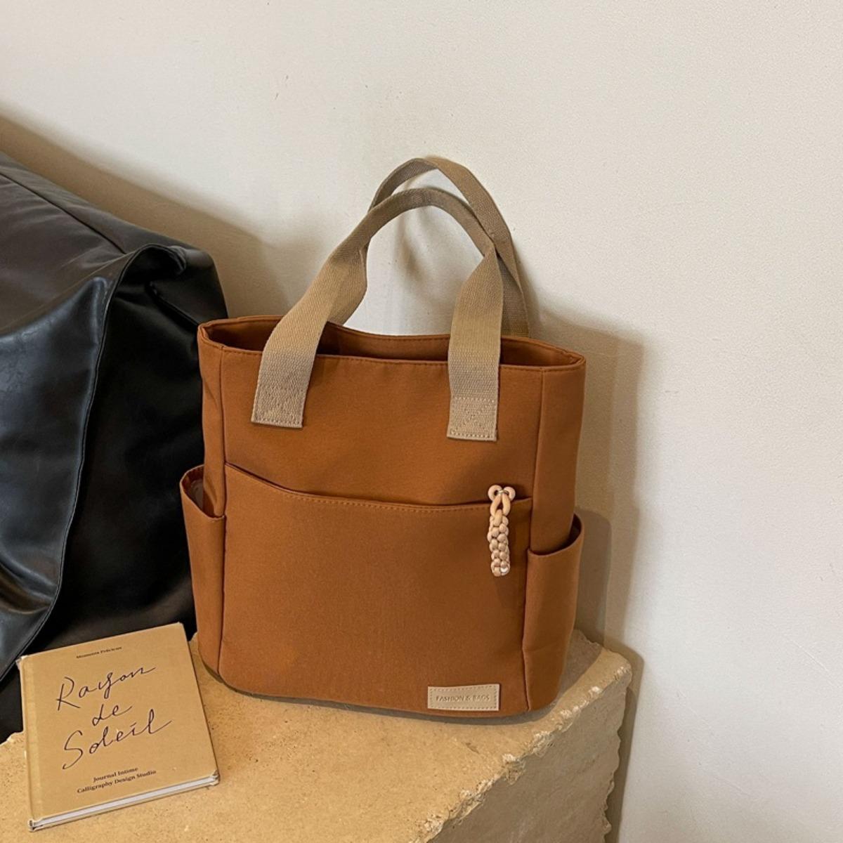 

Повседневная наплечная сумка, Женская наплечная сумка большой вместимости, Японская холщовая сумка, Студенческая сумка для занятий, Женская универсальная сумка подмышку One Size оранжевый