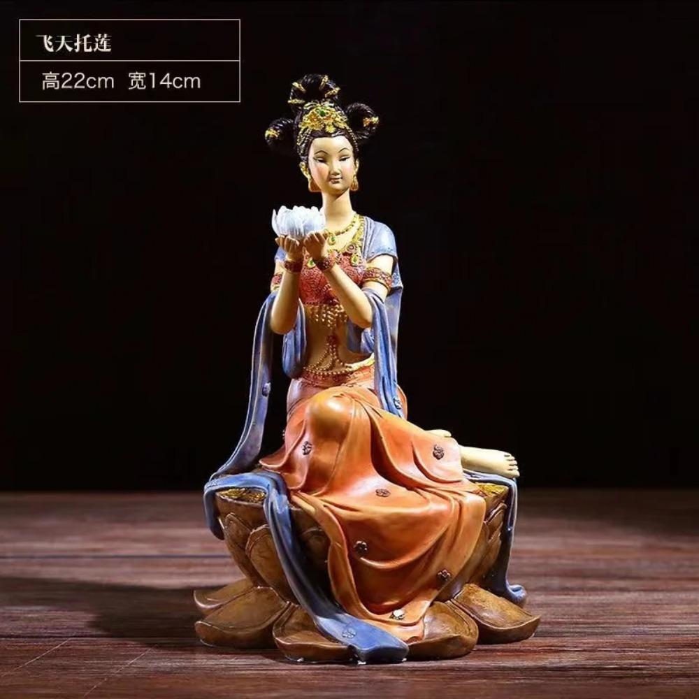 

Украшение китайской статуи феи Дун Хуан Летающая Скин, смоляная фигурка, набор