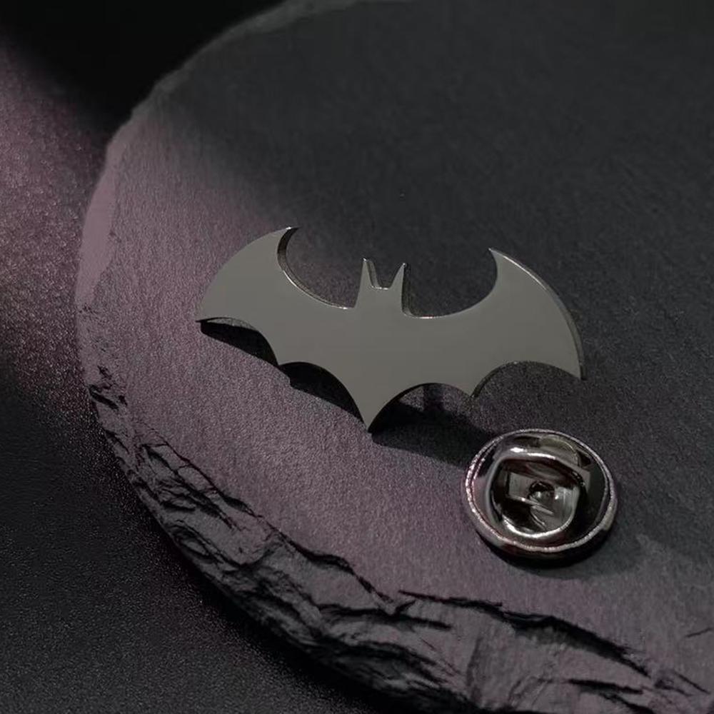 

Bat Symbol Lapel Pin - Comic Book Hero Style Brooch, Stainless Steel Enamel Badge, Gotham Inspired Collectible Gift for fans