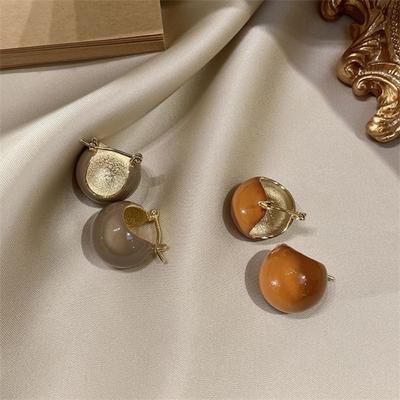 Bead Lady Copper Temperament Enamel Ear Buckle Korean Style Earrings Stud Earrings Women  Earrings