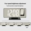 Digital Clock Temperature Display with Projection and Mirror Alarm Clock for Bedroom Easy to Set with Projection