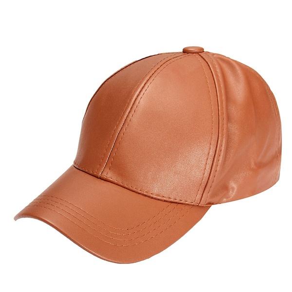Timeless Design Unisex Women Soft Faux Leather Baseball Cap For Everyday Fashion