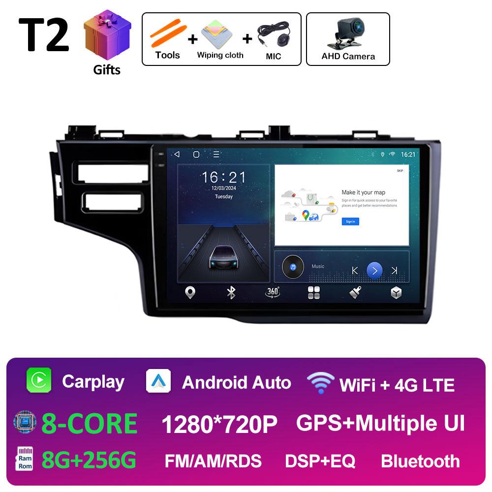 Car Video Multimedia Audio Player Left Hand Drive For Honda Fit Jazz 2014 2015 2016 2017 GPS Navigation Wireless Carplay No 2din