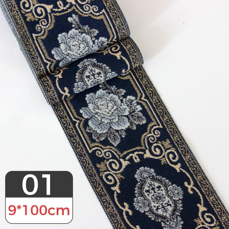 

3 метра винтажная цветочная вышитая жаккардовая лента тесьма отделка тканая кайма своими руками для пошива одежды обивка диван занавеска ремесла 3 Meter