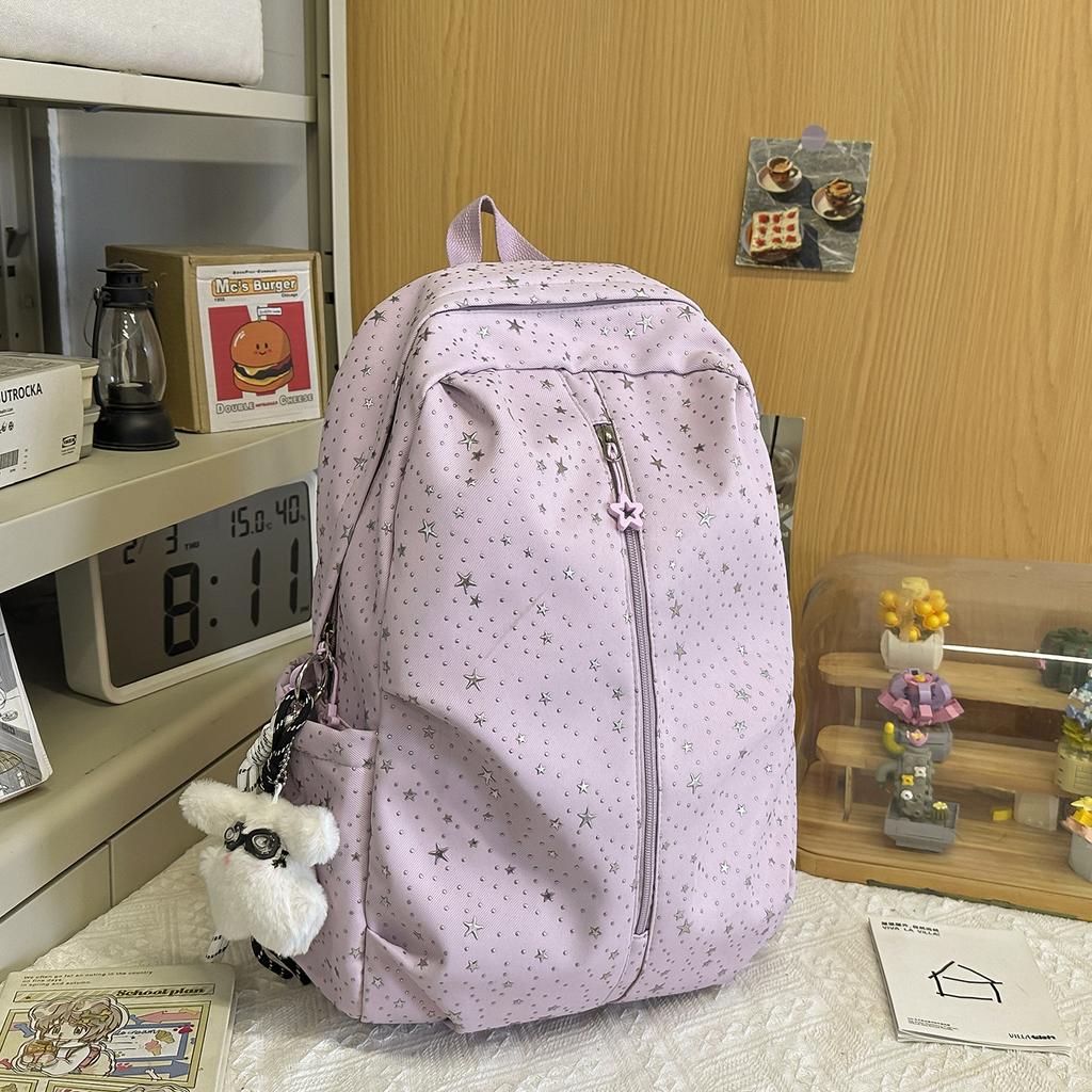 Schoolbag Spring New Schoolbag Female Korean Ins Sweet Stars Girl Heart Travel Backpack High Value Mori Backpack
