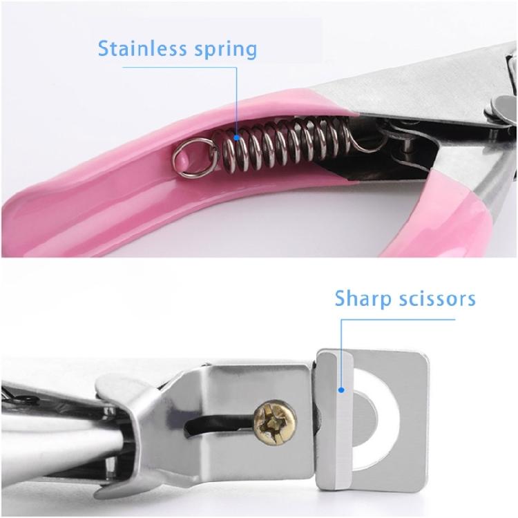 Professional Nail Art Clippers Special Type U False Tips Edge Cutter Manicure Adjustable Stainless Steel Nail Art Tool