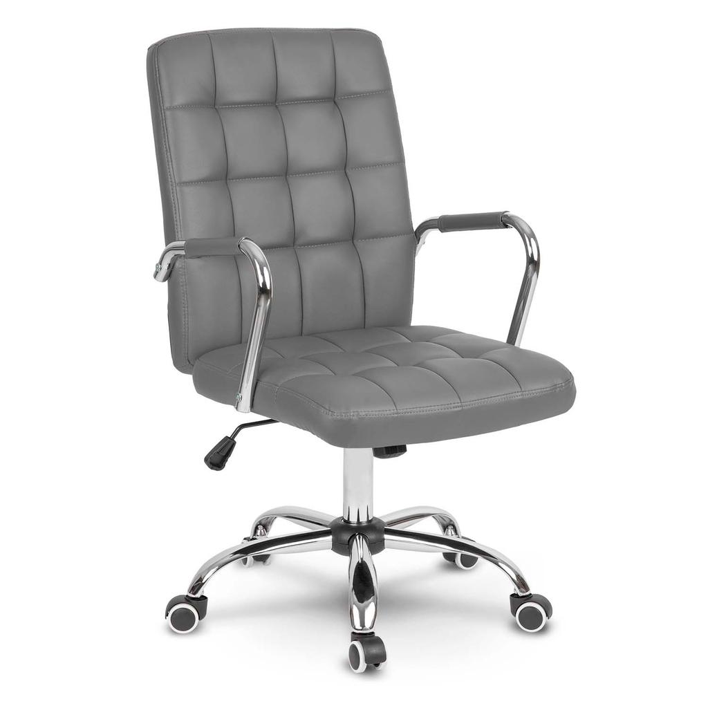 Benton Gray Leather Office Chair
