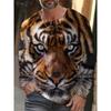 Men's T-Shirts 3D Tiger Print Streetwear Harajuku Fashion O-Neck Graphic T Shirts Tops Casual Sport Long Sleeve Gym Clothing Men