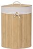 Bamboo Corner Laundry Basket with Lid Natural 60L