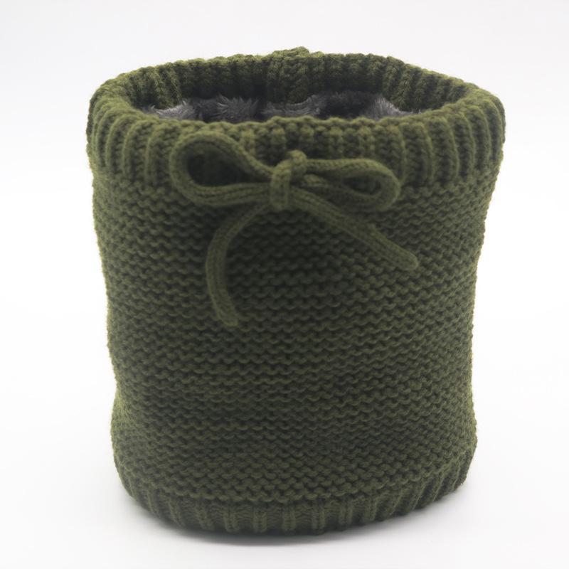 Winter New Wool Neck Cover Fleece Scarf Windproof Mask Solid Color Knitted Twist Hat Warm Scarf