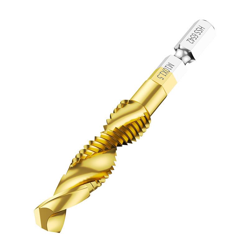 Hex Shank HSS Titanium Drill & Tap Combo Bit for Drilling, Tapping & Hole Cutting.