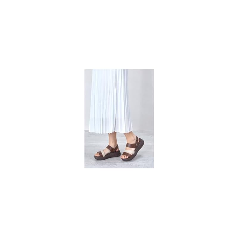 [Pansy] MS210 Back-strap sandals for women, 2-way, platform, size L, brown