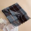New Plaid Scarf Women's Autumn and Winter Retro Thickened British Style Shawl High End Atmosphere Warm Scarf