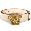 Great Belt Medusa Motif Buckle Beige Calf Leather Mens Used